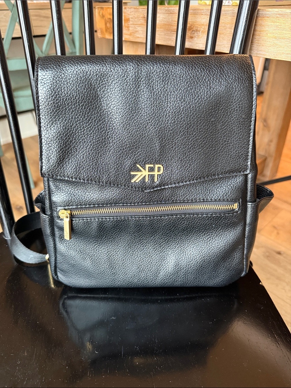 Freshly Picked Mini Classic Diaperbag Leather with Gold Accents Retail $119